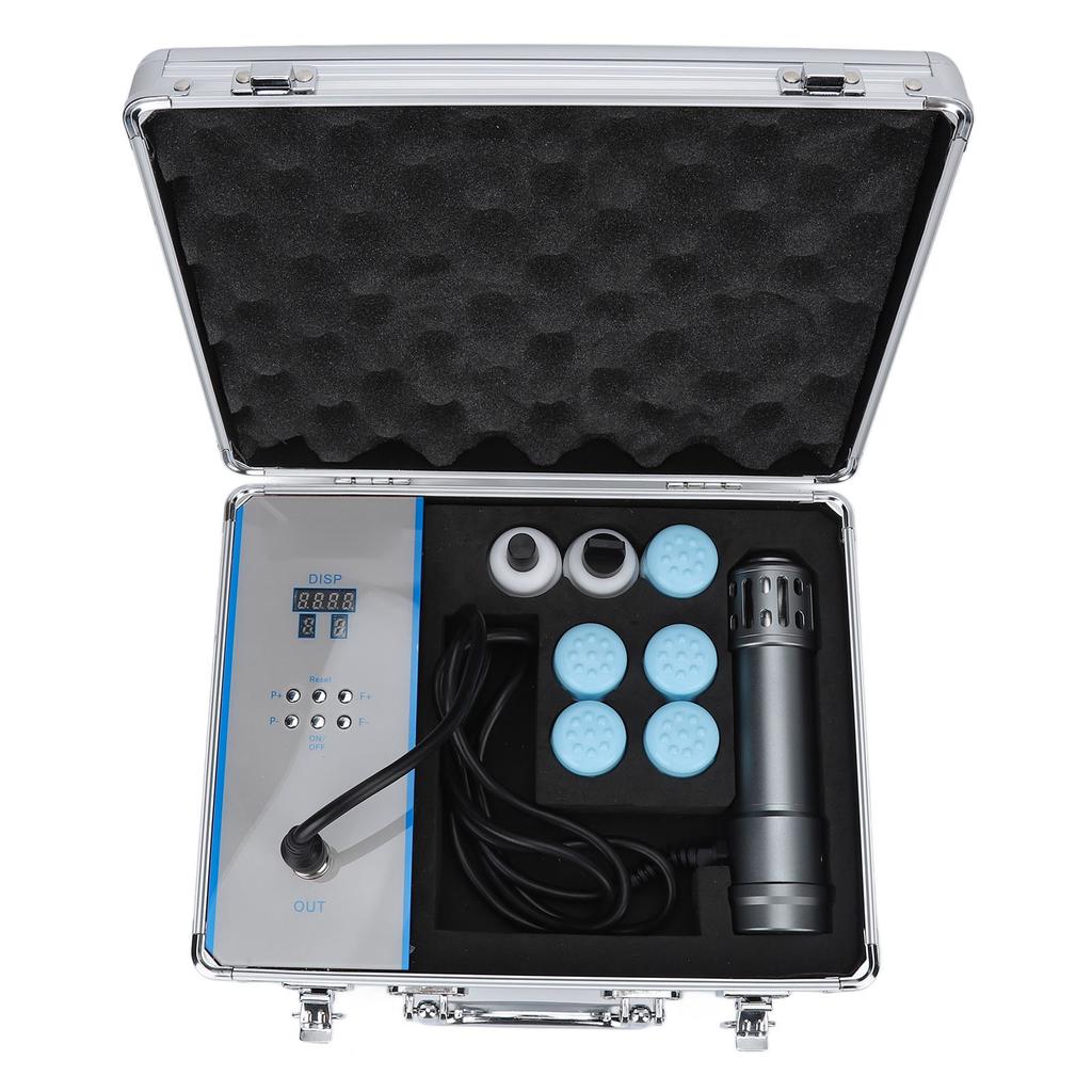 ED Shockwave Treatment Machine Deep Massage Pain Relieve Extracorporeal Therapy Instrument Black Gold 100‑240V EU Plug