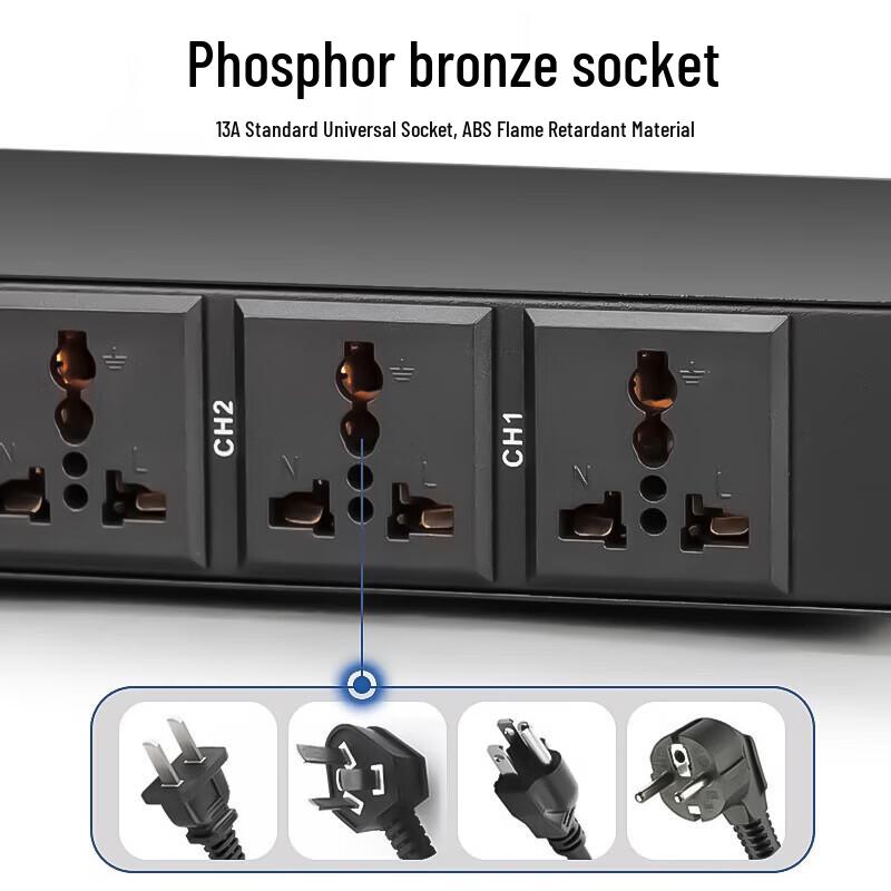 SAST SW-338V 8-Channel Power Sequencer with Voltage Display CN plug (adapter included)