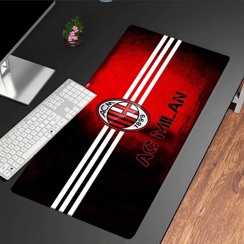 Tappetino per mouse con stemma AC Milan, Tappetino per mouse, Tappetino per mouse da gioco, Tappetino per tastiera, Decorazione per scrivania per computer portatile, Regalo per tifosi, Regalo di compleanno