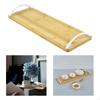 Bamboo Serving Tray with Handles Dinnerware Food Server Dessert Dinner Tea Bread Fiest