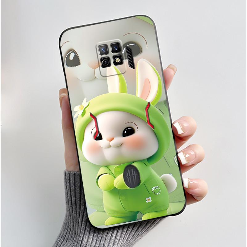 

For Nubia Red Magic 7 Pro Case NX709J Back Cover Cute Heart Rabbit Black Soft TPU Phone Case For Red Magic 7S Pro NX709S Shell ZTE nubia Red Magic 7S Pro