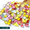 100g Diy Mix Color Glitter Glass Mosaic Stones Mosaic Tiles Glass Pebbles Crafts Material Puzzle For Diy Mosaic Making  Arte