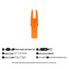 Multicolor Anti-Nail Plastic Arrow Nock with Inner Insert and Outer Wrap, Various Specifications Available.