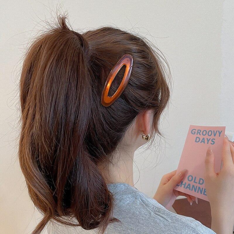 5PCS/set Women Oval Hair Clips Side Bangs Fix Barrettes Female Ladies Girls Headwear Hairpins Fashion Hair Accessories Gifts New