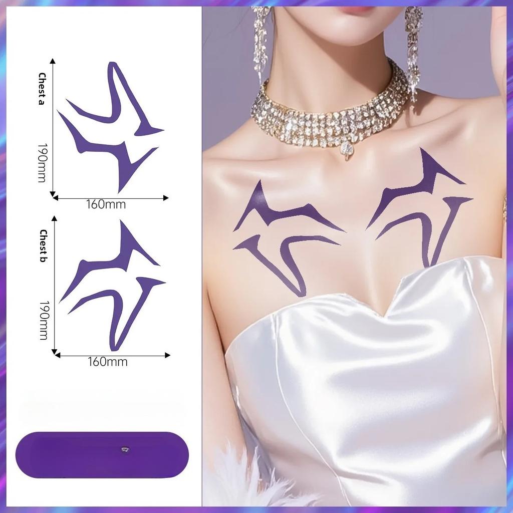 K-Pop Dämonenjäger Temporäre Tattoos - Rumi & Jinu Set für Cosplay & Halloween | HUNTR/X & Saja Boys Designs
