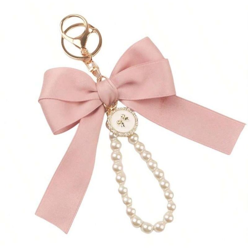 Keychain with bow, Large bow tie,Carrying bag for hanging,Ornament,Bag decorations,DIY headphone case,Accessories