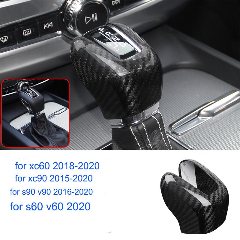 for volvo S60 XC60 V60 V40 S80 S90 XC90 V90 carbon fiber pattern gear stick gear set gear handle car Accessories