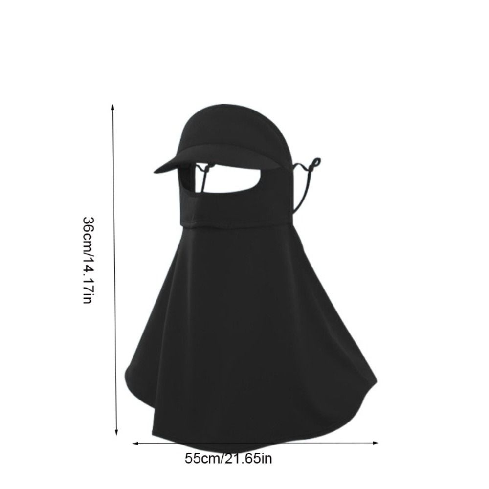 Summer Face Cover Sunscreen Face Scarf Mask With Hat Elastic Face Gini Mask Women/Girls
