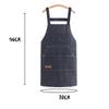New Thicken Kitchen Aprons Multi-pocket Antifouling Chef Work Apron Canvas Breathable Barista Apron Kitchen