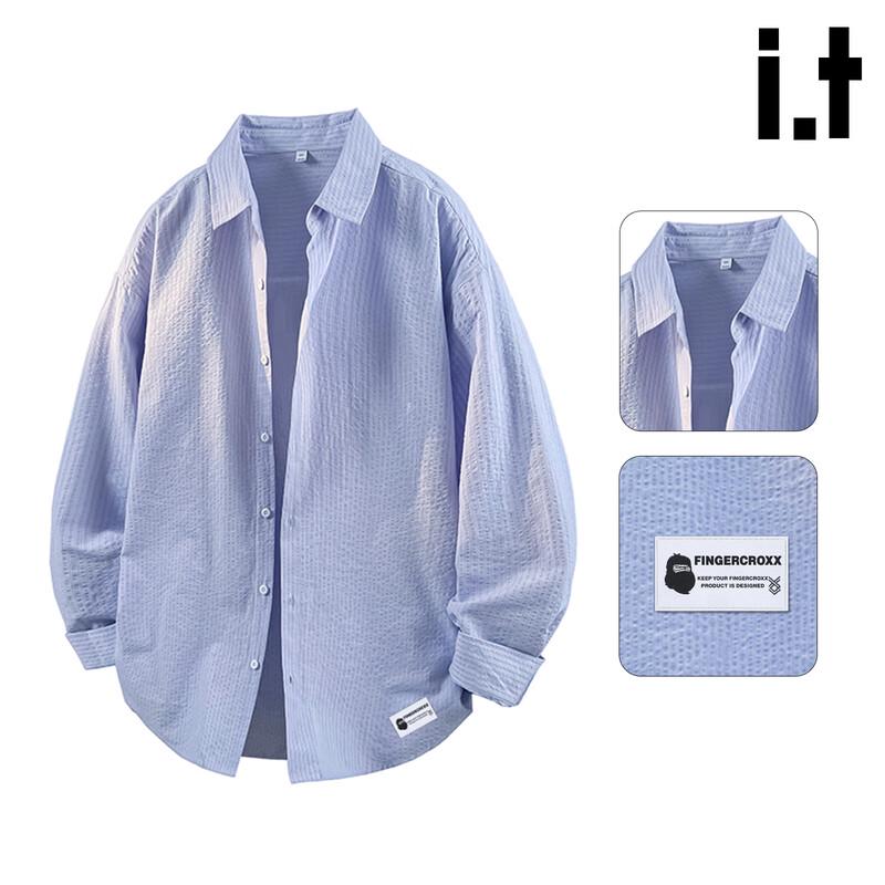 Fingercroxx 2026 S/S Унисекс Свободная полосатая рубашка L