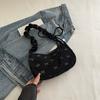 Cotton Bow Knot Shoulder Bag For Women, Chic Crossbody Purse, Minimalist Handheld Tote KTB