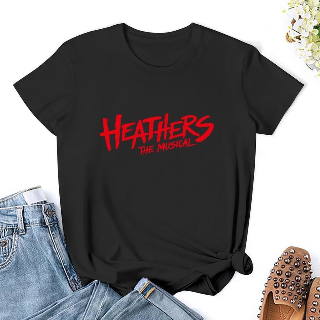 Heathers The Musical Merch Heathers Logo T-Shirt Quick Drying Plus Size Tops Short Sleeve Tee Tshirts Woman