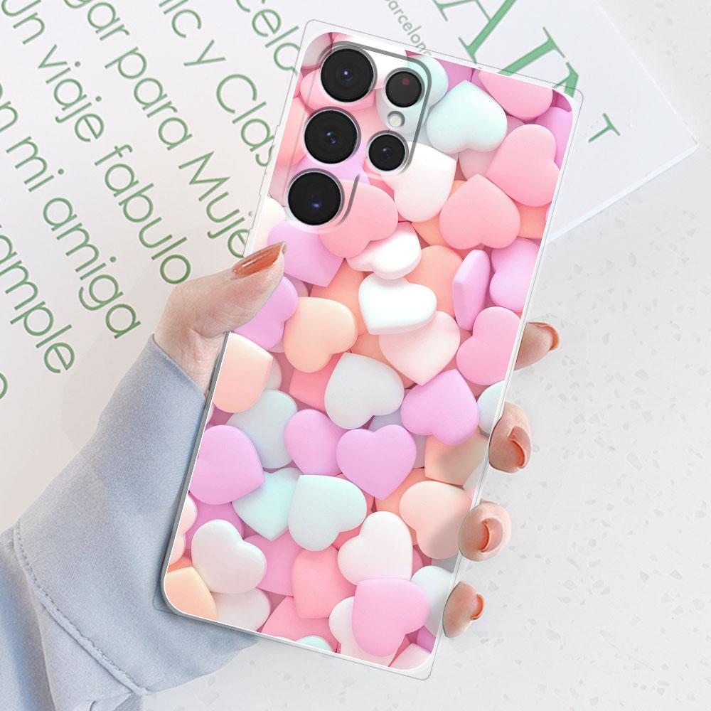 For Samsung S22 Ultra Case S22 Plus Watercolor Marble Transparent Case For Samsung GalaxyS22 Ultra S22Plus Cover Silicone Bumper