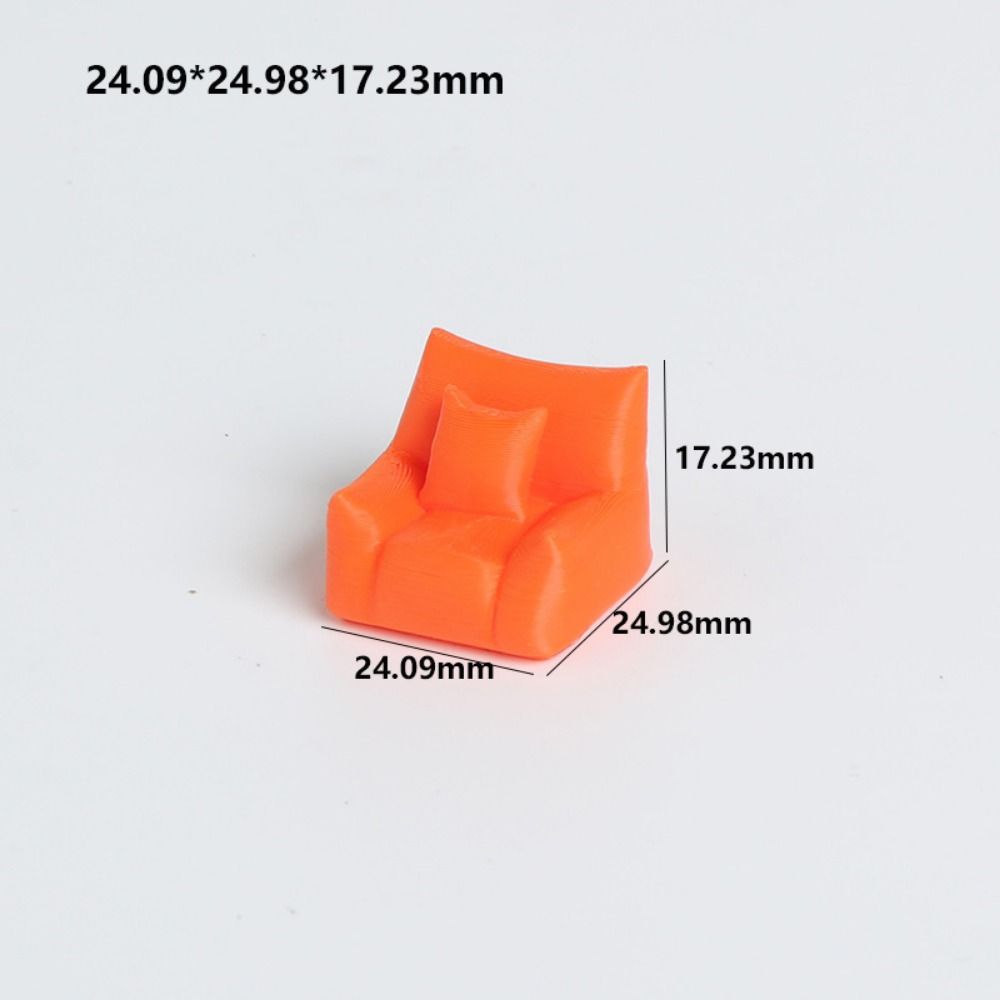 New 1:12 Dollhouse Simulation Tea Table Mini Plastic European Style Sofa Dollhouse Chair Model