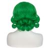 Synthetic Green Hair Wig with Bangs Natural Short Curly Wig for Women Cosplay Costume Drag Queen Party Heat Resistant