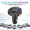 Araba Mp3 Çalar Çift Usb Hızlı Şarj Fm Bluetooth Alıcısı Bluetooth Uyumlu 5.0 Fm Verici Usb Flash Sürücü Fişi Araç Kiti