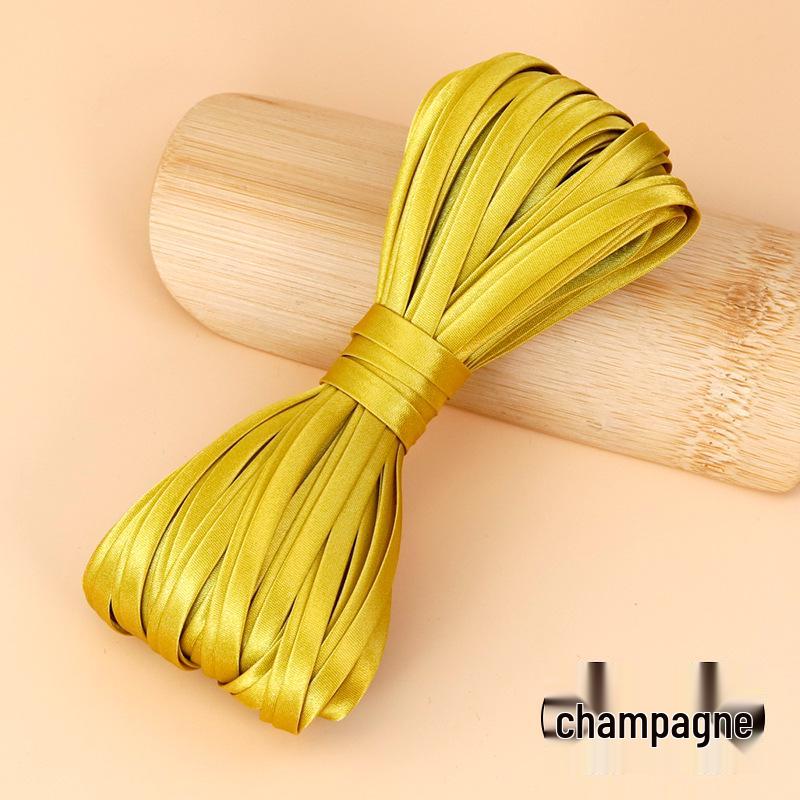 Hengmeihe Satin Cheongsam Paspelband - 0,6 cm Bügelfreie Saumeinfassung für Bekleidungszubehör