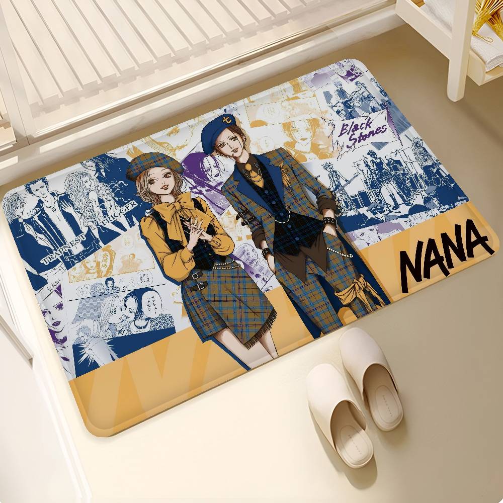 

Nana Anime Bath Mat Kids Room Bedroom Decoration Balcony Anti-Slip Doormat Living Room Alfombra 50x80cm