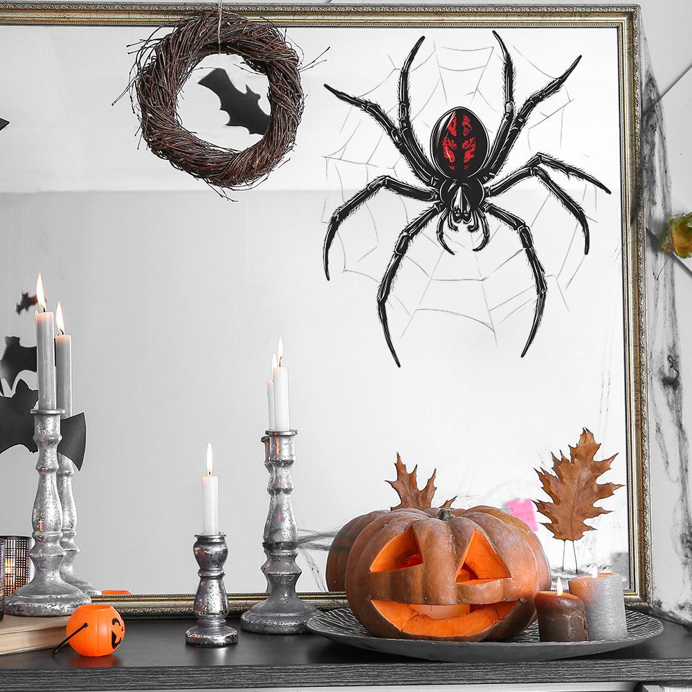 Halloween 3D Simulation Large Spider Balcony Glass Showcase Home Decoration Window Stickers
