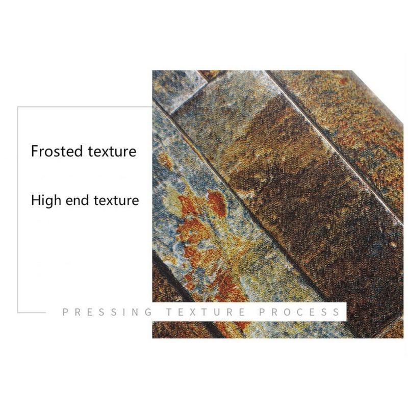 Retro Antique Brick Wall Paper Self Adhesive Waterproof and Moisture-proof Rust Sticker Living Room Sofa Background Wall Decorative Wallpaper