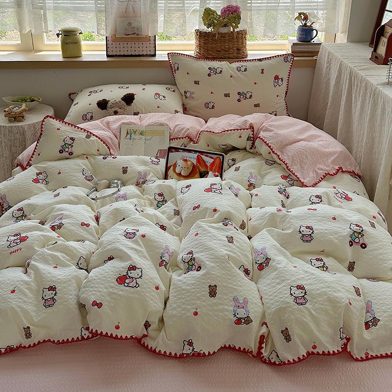 2026 Premium A-Grade Puff Gauze Shell Edge 4-Piece Set
