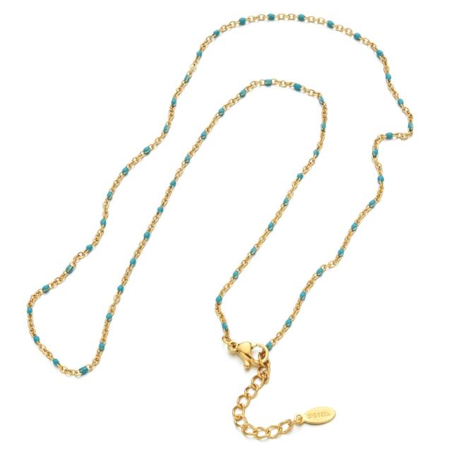 Boho Stainless Steel For Women Bracelets Cute Style Enamel Bracelets Jewelry Gold Tone Color Link Chain BraceletCute Wrist Bracelet