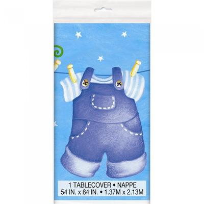 Clothesline Plastic Baby Shower Tablecloth