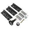 5 Inch Door Hinge Kit with Magnetic Door Stop Metal Quiet Strong Load Bearing Door Hinge for Bedroom Black