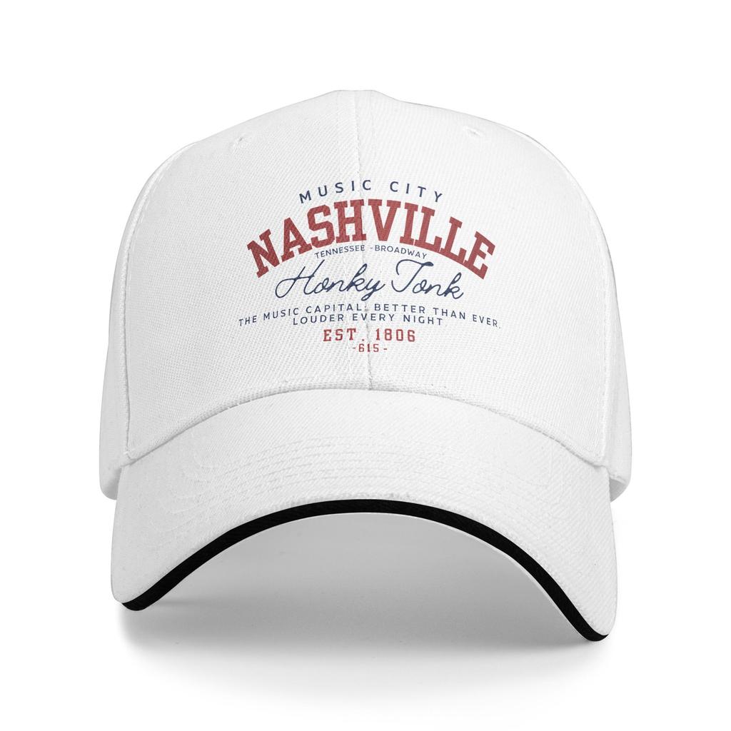 Nashville Tennessee Country Music Sandwich Baseball Cap Workouts Guitar City Headwear Men Women Travel Adjustable Adult Hats