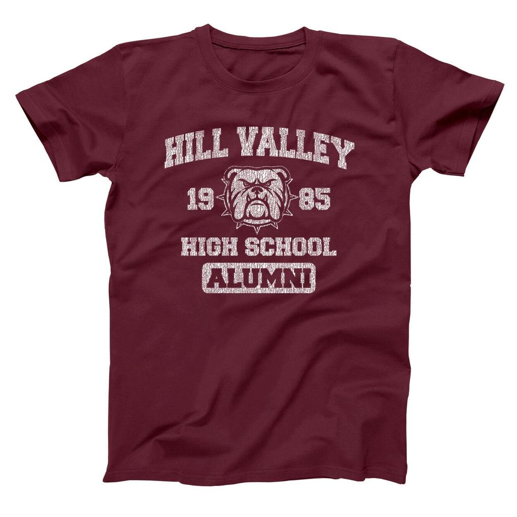 Hill Valley 1985 Back To The Future Flux Capacitor Retro Maroon Tricou unisex