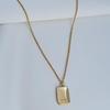Elegant Sun Pattern Square Pendant Necklace for Women