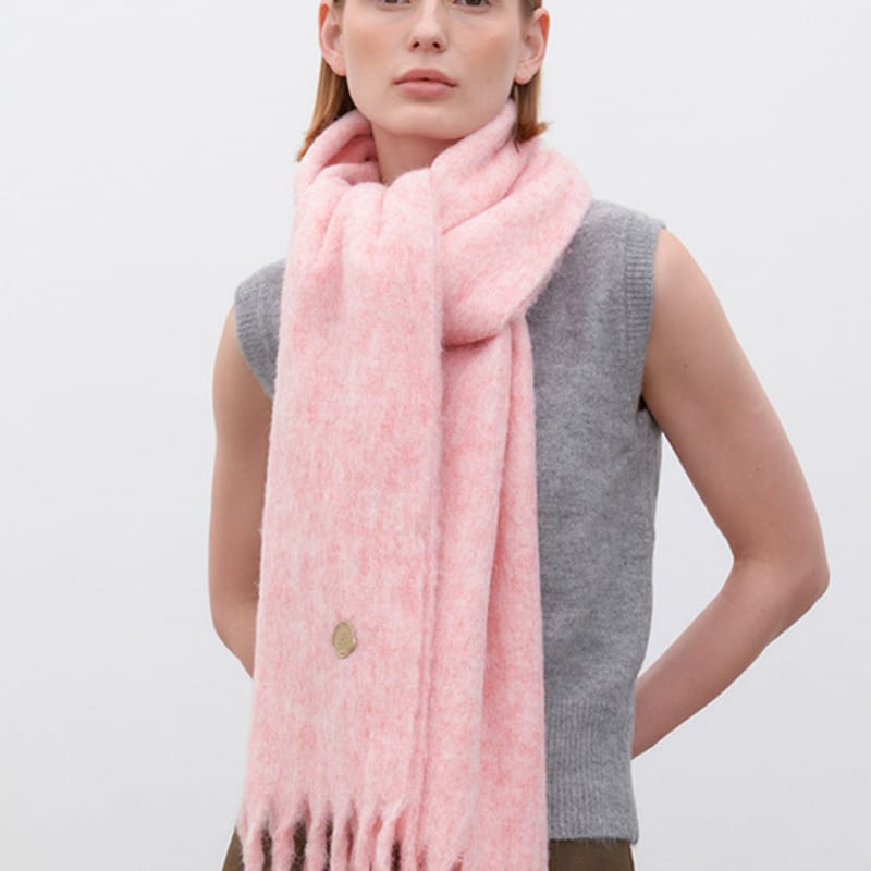 

halden heavy wool color muffler (M036_light red) light red