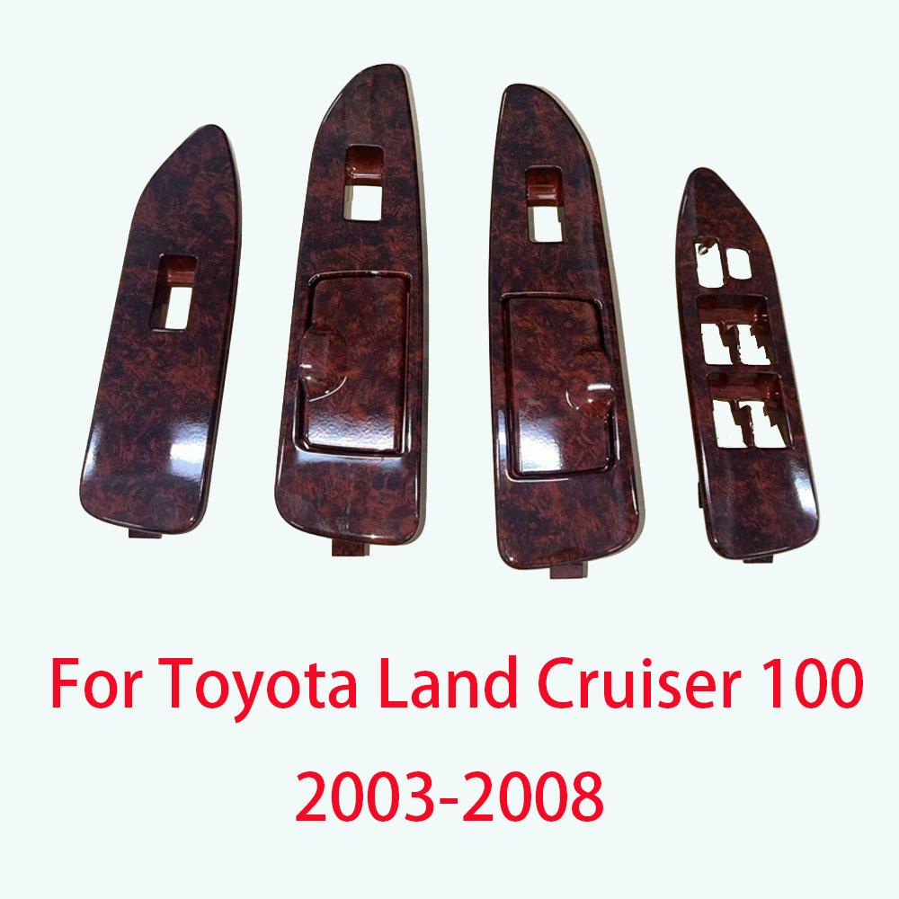 LC100 FJ100 Interior Wooden Window Switch Lifter Panel Cover For Toyota Land Cruiser 100 2003 2004 2005 2006 2007 08 Accessories