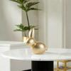 Modern Rabbit Statue Resin Miniatures Figurine Micro Landscape Model Golden Rabbit Ornament  Office