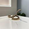 Vintage Alloy Snake Figurine Fine Carving For Figurine Decor Gifts For Snake Lovers