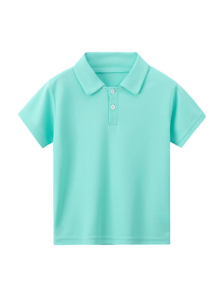 Kids' Striped Multicolor Polo Shirt - Boys' Gentleman Casual or Girls' Solid Short Sleeve Tee