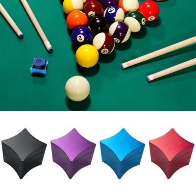 1Pc Square Cue Chalk Holder Portable Magnetic Pool Cue Chalk Holder with 3 Sections Aluminum Alloy Case Snooker for Carrying