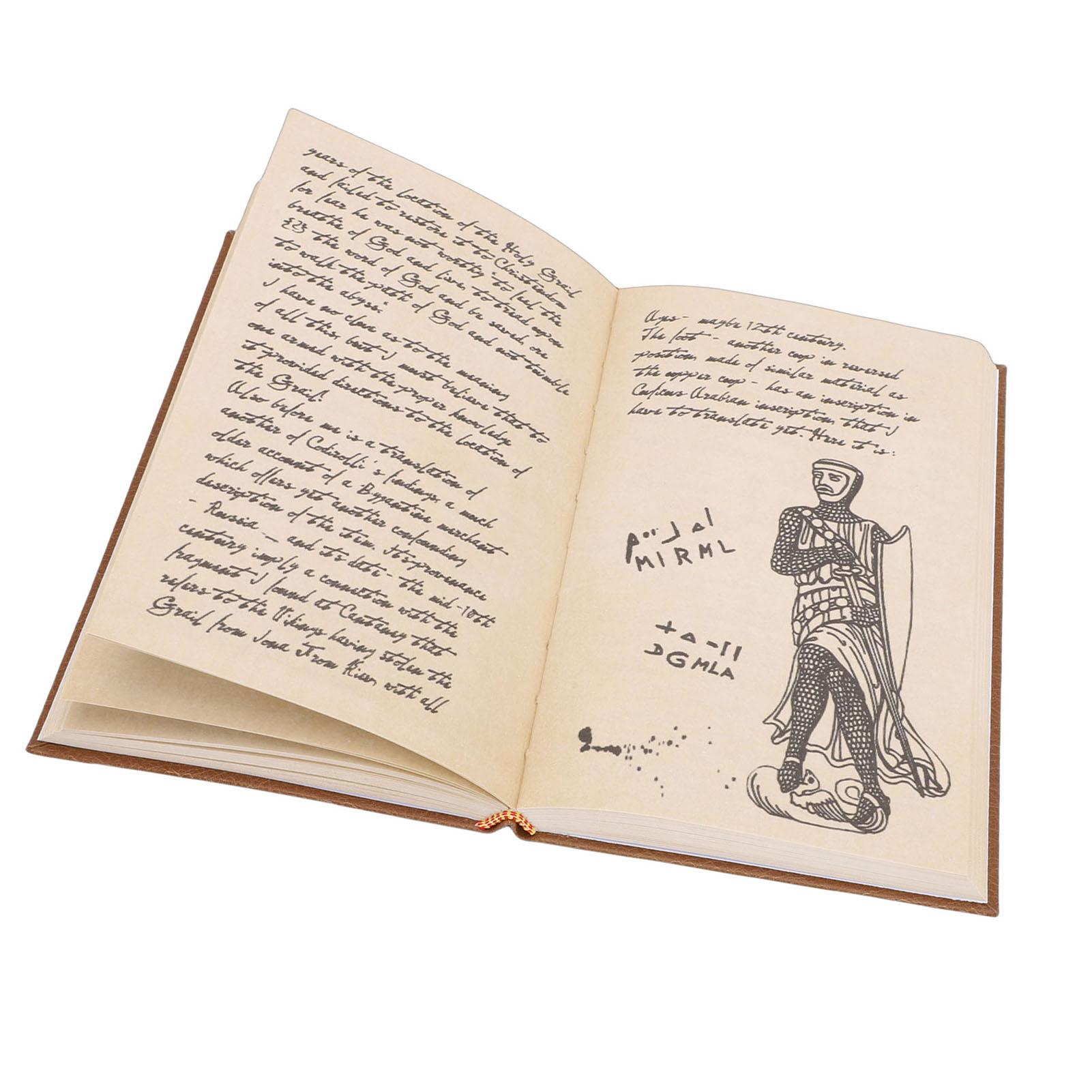 Journal Replica Vintage Leather Cover Record Book Retro Movie Prop Coated Paper Inner