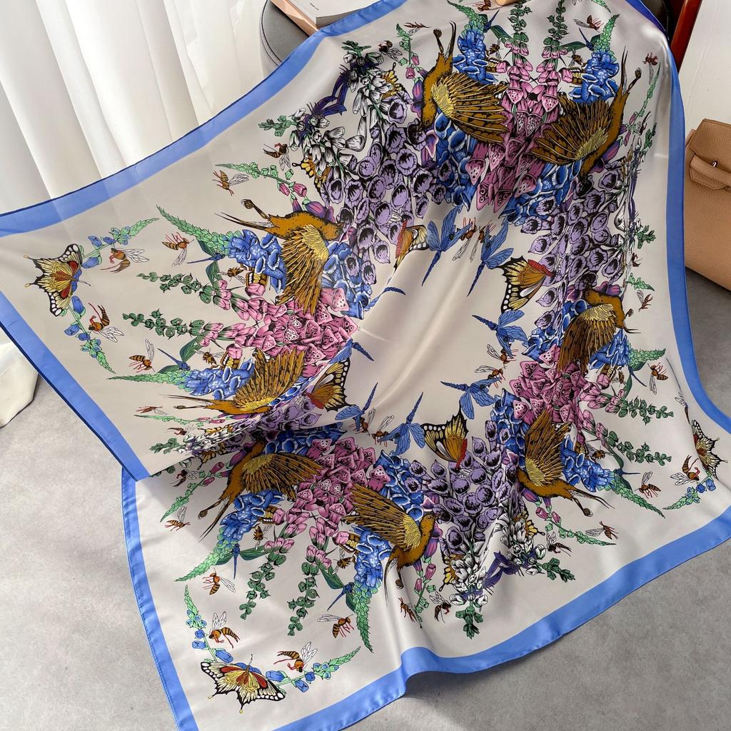 Eșarfe de mătase de înaltă calitate, de lux, bentiță, eșarfe pentru gât, pentru femei, eșarfă de mătase cu lanț, șal decorativ pentru femei