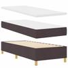 Boxspring bed with headboard Dark Brown 80 x 200 cm Fabric
