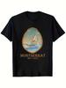 1pc Men' Montserrat West Indies Vintage Sailing Ship T-Shirt - Caribbean Nautical Print Round Neck S