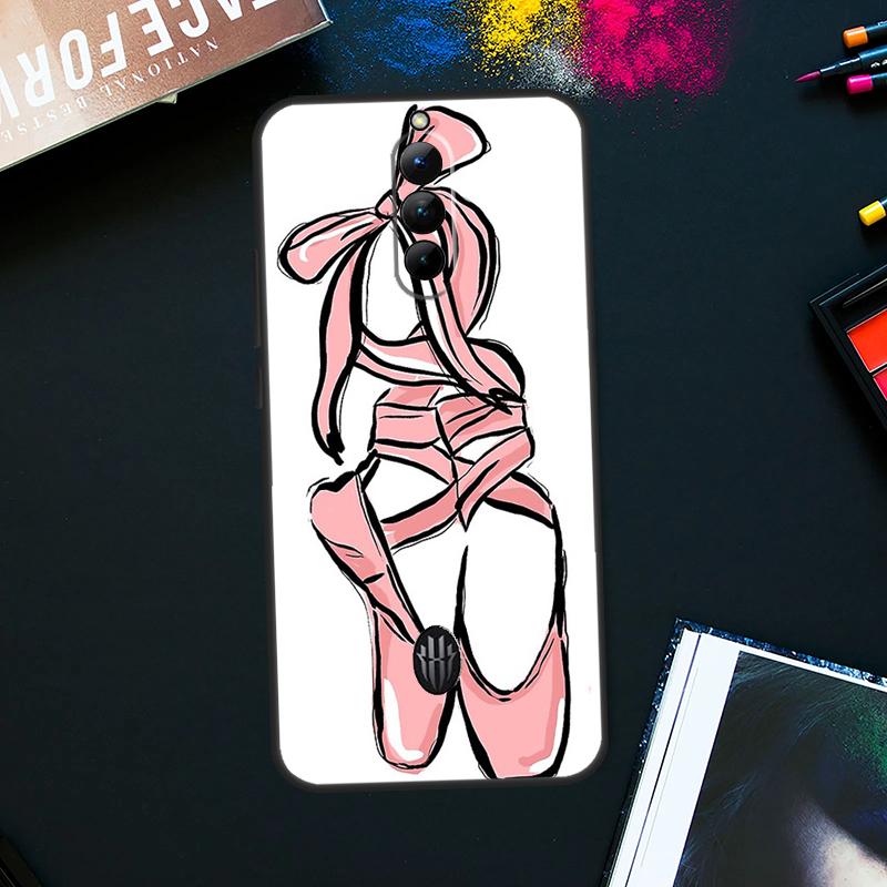 Ballerina Ballet Dance Girl Case For ZTE Nubia Red Magic 9 Pro Plus RedMagic 8 8S Pro Plus 6 7 6S 7S Pro 5S 6R 5G Cover