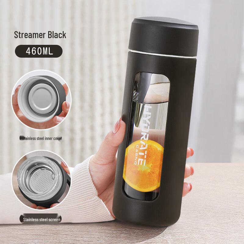 ZISIZ Double-Layer Insulated Glass Cup for Women