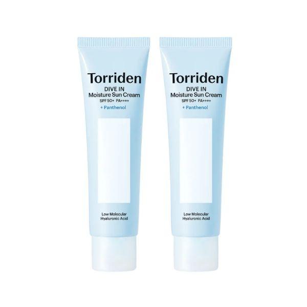 Torriden Dive-In Moisture Sunscreen SPF50+ PA++++ Hydrating Sun Cream 60ml 2pcs Set