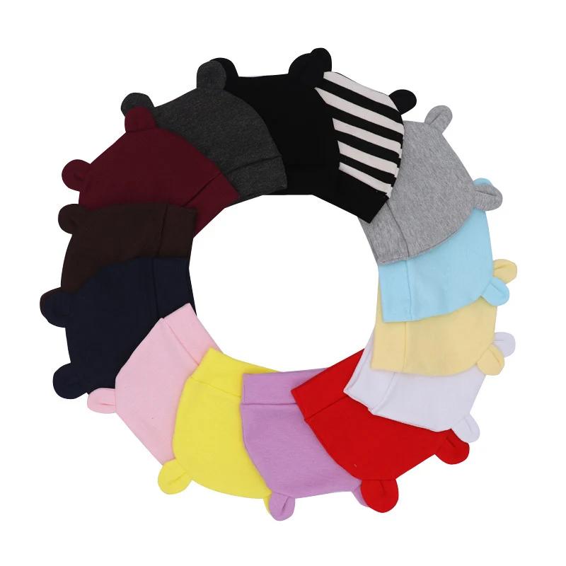 New Baby Hat For Boy Girl Fashion Ears Bonnet Cute Pography Props Hats Newborn Beanie Kids Outdoor Warm Knitted Beanie Cap