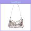 Simple Solid Color Sequin Design Women Casual Shoulder Bag For Use Daily