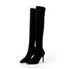 knee boots new autumn and winter high heels women's thin heels pointed high thin boots women's suede boots