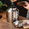 Stainless Steel Large Tea Pot Caddy Packaging Iron Box Household Portable Mini Metal Small Sealed Canister Storage Bottles Jars