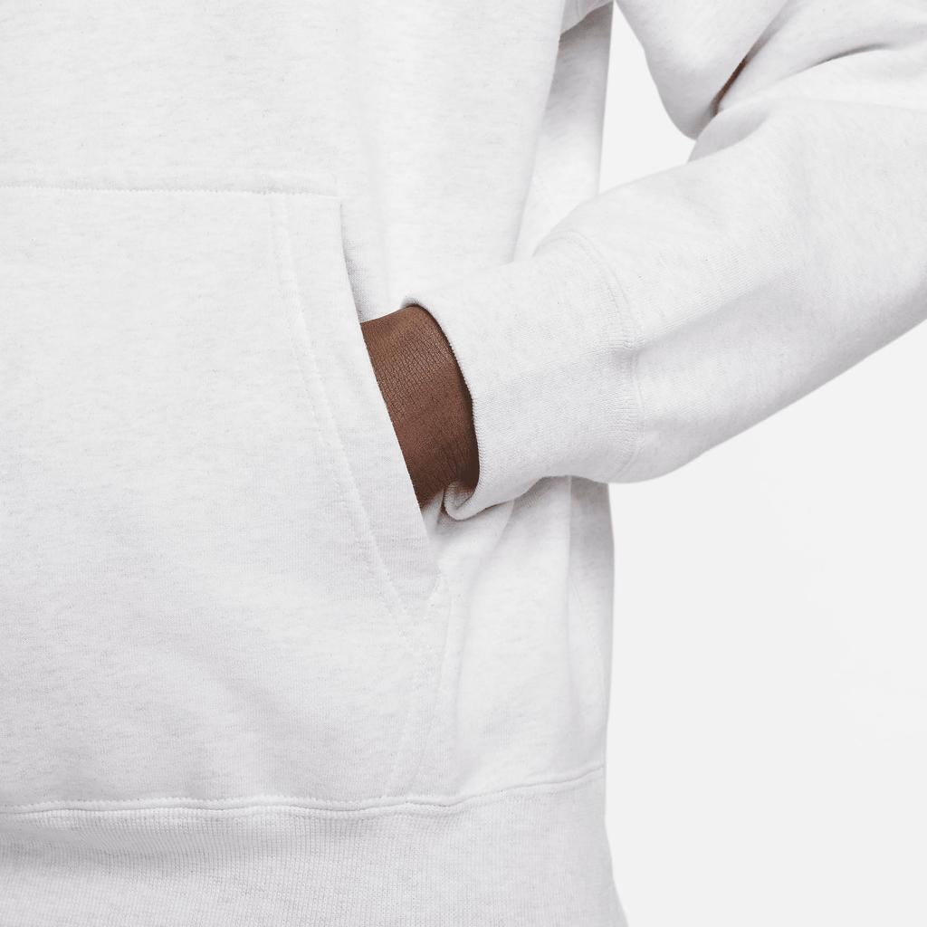 Nike Solo Swoosh Fleece Hoodie Birch Heather Men Streetwear DX1355-051