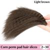 XINRAN Synthetic A Corn Fluffy Whisker Texture Wig Extension Clip In The Top Of The Skull For Women Party Wear